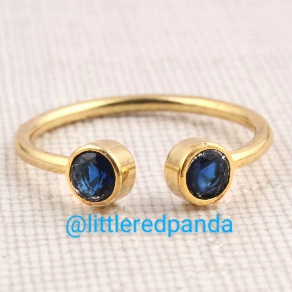 Lolite double stone ring